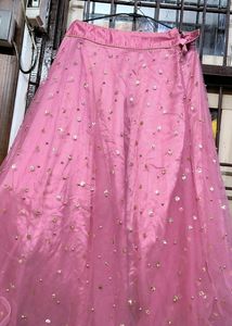 Elegant Pink Embroidered Lehenga Choli Set