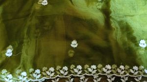 Olive Green Embroidered Kurta