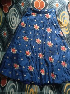 Blue And Magenta Colour Lehenga Choli