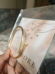 Anti Tarnished Gold Tone Nail Bangle