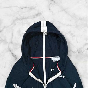 'Thom Browne' Navy Hoodie, Made In Japan