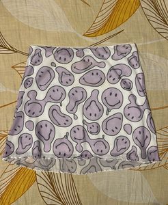 Smiley Face Mini Skirt