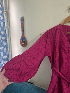 Magenta Belted Mini Dress