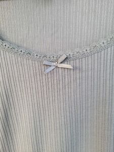 H&amp;M Sage Green Lace Detail Crop Top/Size-S