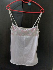 Pink Floral Lace Cami Top