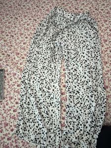 Spotted Print Wide Leg Pants