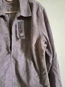 Trendy Mauve Corduroy Zip-Up Jacket