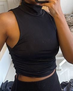 Zara Black Turtle Neck Top