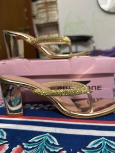 Gold Rhinestone Heels