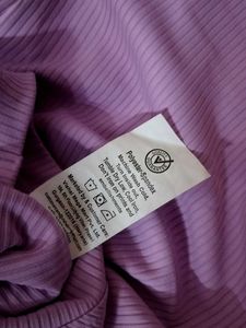 Lavender Ribbed Short Sleeve T-Shirt