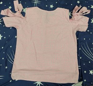 Cute Pink Checkered Top