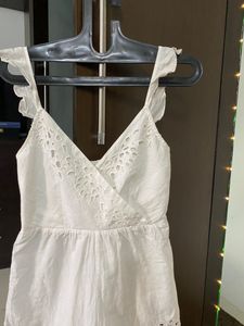 White Chickankari Romper