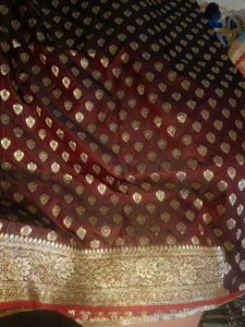 New pure silk heavy Bridal saree with blouse piece
