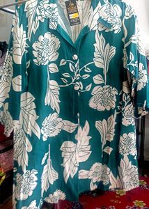 Floral Print Top With Pajama Negotiable