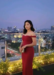 Elegant Red Off-Shoulder Gown