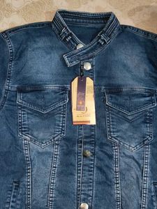 Stylish Blue Denim Jacket For men size - M