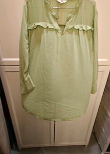 AND Green Ruffle Blouse - XL