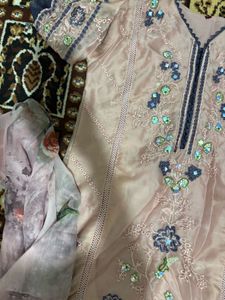 Pakistani Suit With Pretty Sleeves And Pant Odna