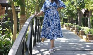 Blue White Dress