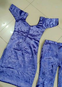 Suit and Pant Set Lavender Satin fabric