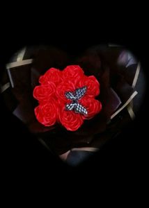 Handmade Ribbon Rose Flower Bouquet ♥