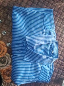 Striped Blue Casual Shirt