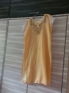 Silk kurta with handwork