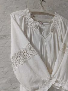 Vintage White Lace Maxi Dress