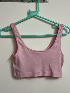 Pink Crop Tank Top