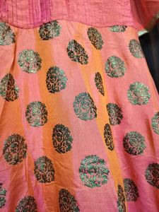 Coral ethnic gown