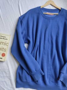 Thermal Oversized Blue Sweatshirt