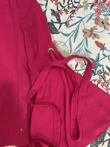 Hot Pink Wrap-Style Women’s Top – Elegant &amp; Trendy
