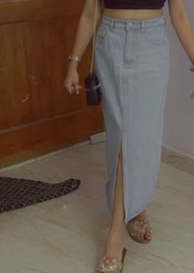 Denim Midi Skirt