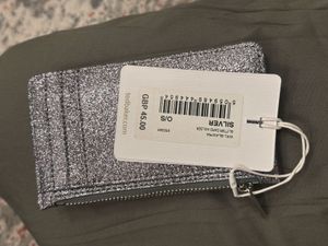 TED BAKER Glamira Silver Glitter Cardholder Wallet