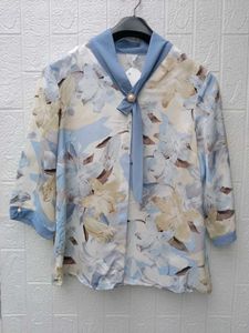 NEW WITH TAG PINTEREST Floral Print Tie-Neck Blous