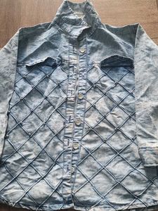 Men's Stylish Blue Washed Denim Shirt