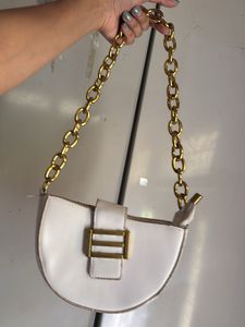 White Chain Shoulder Bag