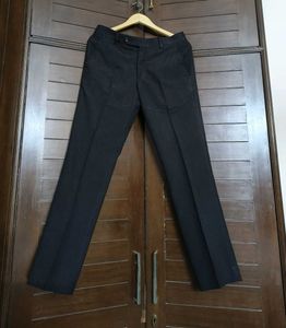 John Player Charcoal Black Viscose Formal Trouser