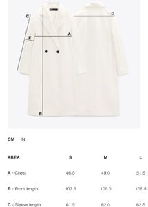 Zara Limited Edition Overcoat M Size coat
