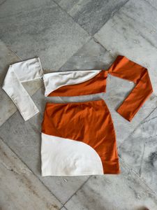 🟠Two-Tone Skirt and Top Set🟠