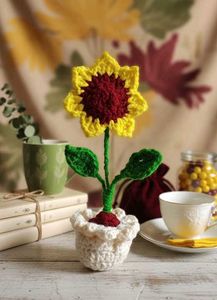 Crochet Sunflower With Pot