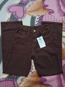 Brown Wide Leg Jeans