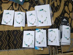 Table Number Cards (1-9)