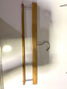 Hanger India's First Unique Design Wooden Hanger with Locking Bar for Clothes - Wardrobe, Coat, Sarees, Pants,Clothes Locking Bar Hanger (Set of 5)