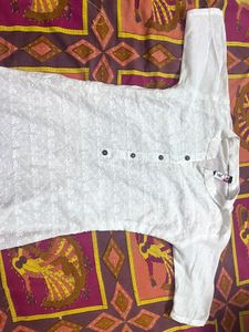 White Embroidered Kurti