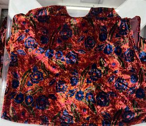 Floral Afgan Velvet Suit