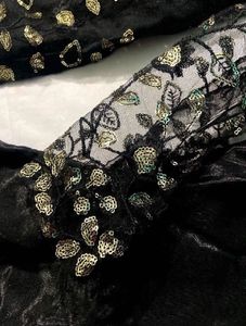 Black And Gold Sharara Set