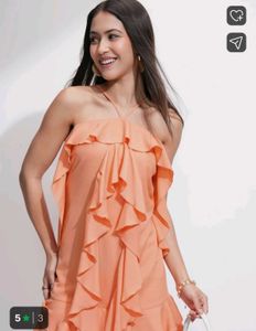 Ruffled Peach Dress
