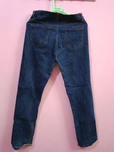 Kotty Navy Blue Straight Fit Jeans