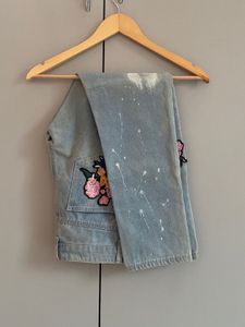 Floral Patchwork Jeans Artsy